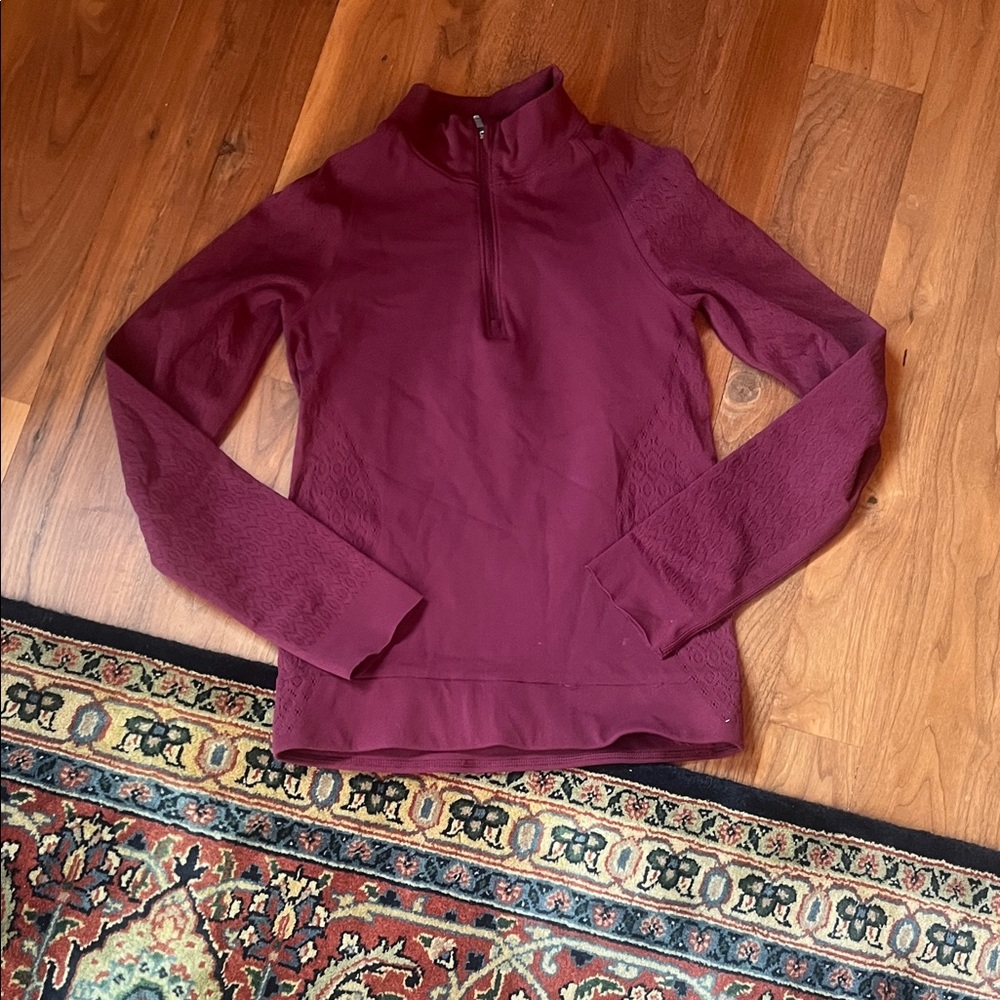 Lululemon burgundy size 8 quarter zip